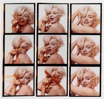 BERT STERN (1925-2013) Marilyn Monroe, diptych of enlarged contact sheets from The Last Sitting.
